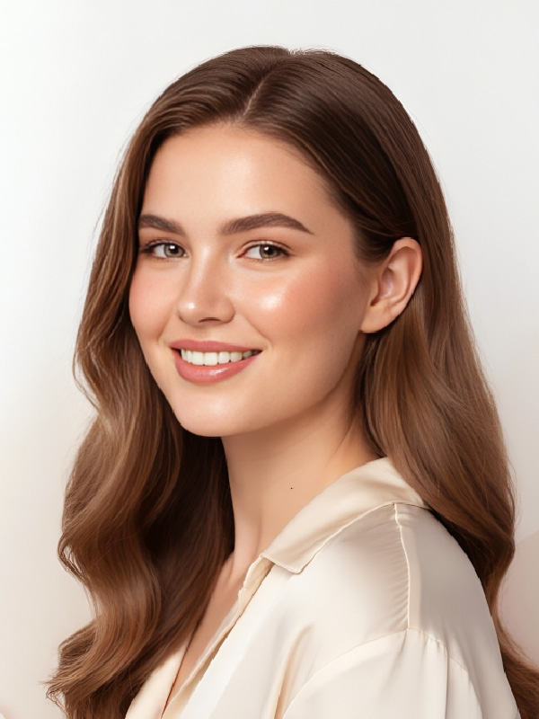 Smiling young woman with glowing skin and natural makeup, representing Bellenora skincare blog