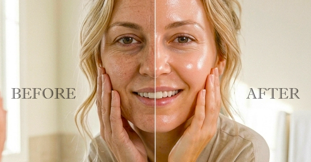 retinol after 30 before after transformation